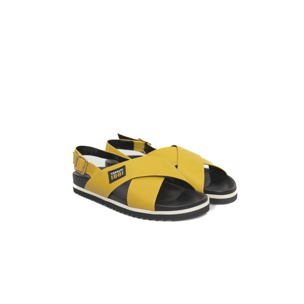 Cerruti 1881 Yellow Calfskin Women's Sandal