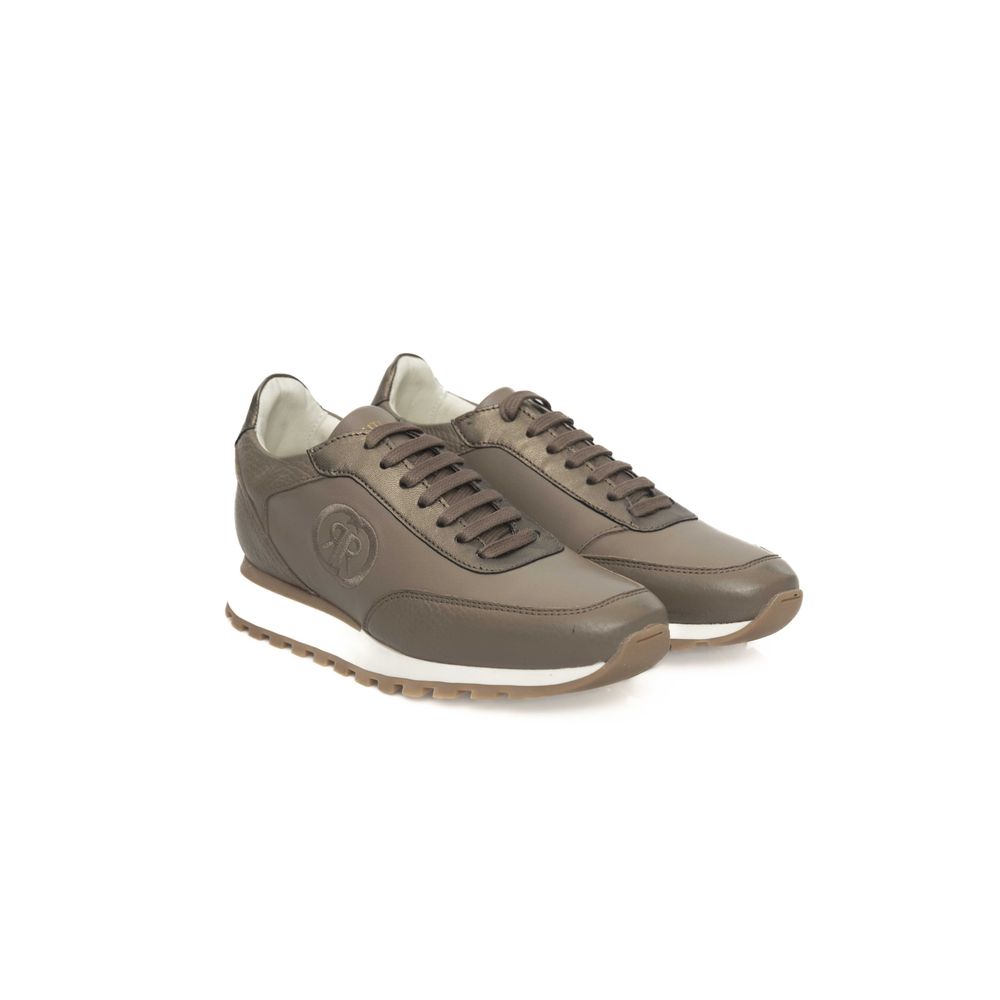 Cerruti 1881 Beige Leather Women's Sneakers