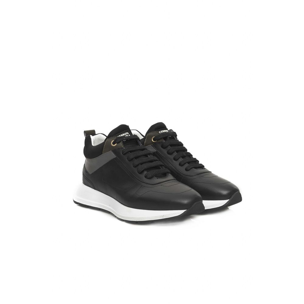 Cerruti 1881 Black Leather Women's Sneakers