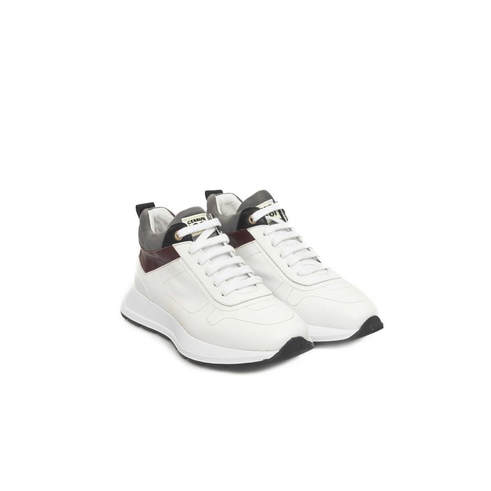 Cerruti 1881 White Leather Women's Sneakers