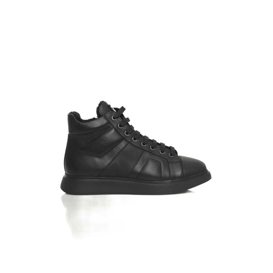 Cerruti 1881 Black Leather Women's Sneakers