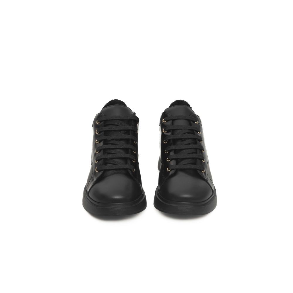 Cerruti 1881 Black Leather Women's Sneakers