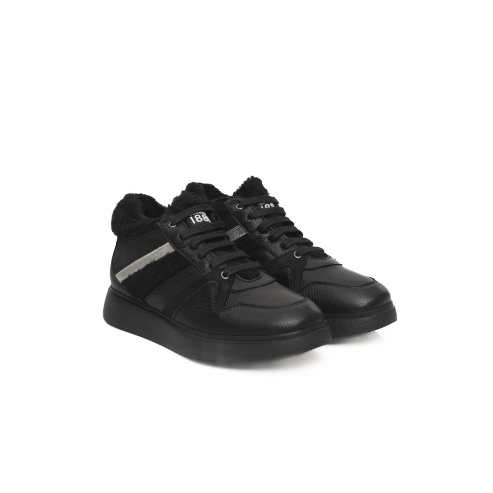 Cerruti 1881 Black Leather Women's Sneakers