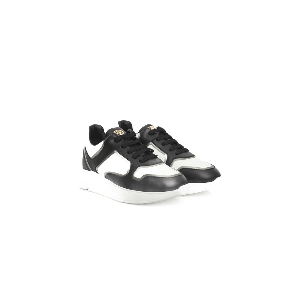 Cerruti 1881 Black Leather Men's Sneakers