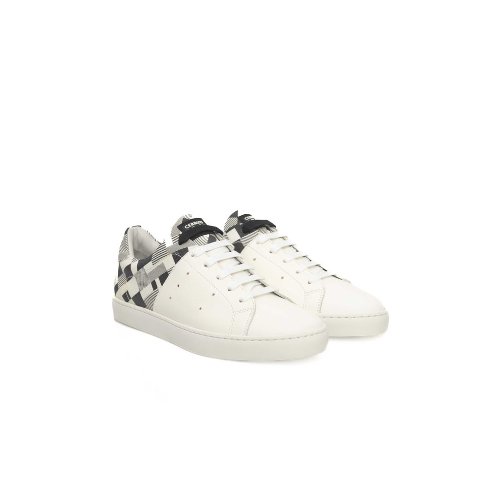 Cerruti 1881 White Leather Men's Sneakers