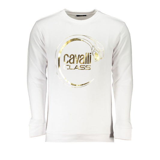 Cavalli Class Weißer Baumwollpullover