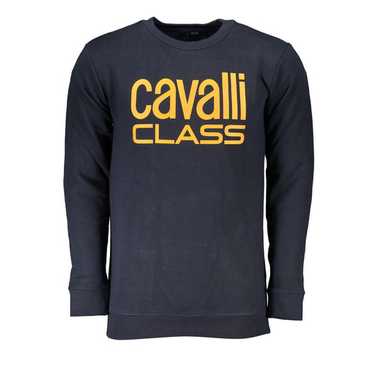 Cavalli Class Blauer Baumwollpullover