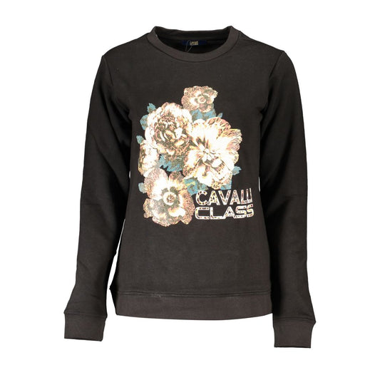 Cavalli Class Schwarzer Baumwollpullover