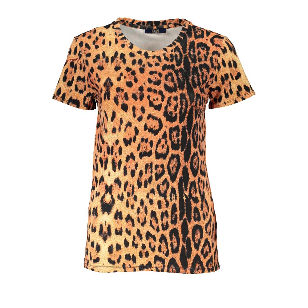 Cavalli Class Orange Cotton Tops &amp; T-Shirt