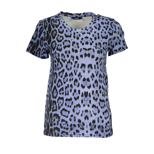 Cavalli Class Light Blue Cotton Tops &amp; T-Shirt