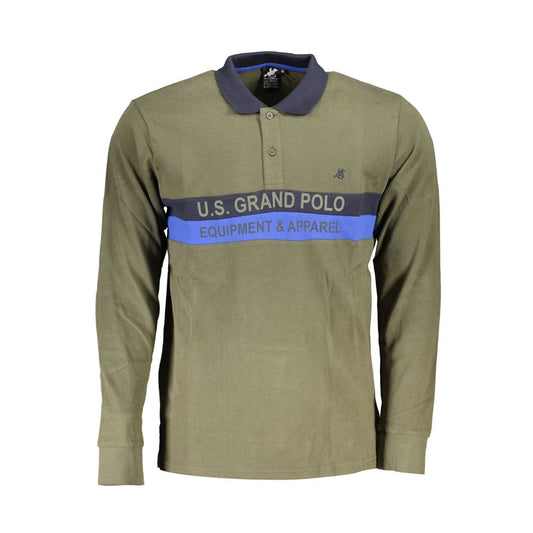 US Grand Polo Green Cotton Polo Shirt