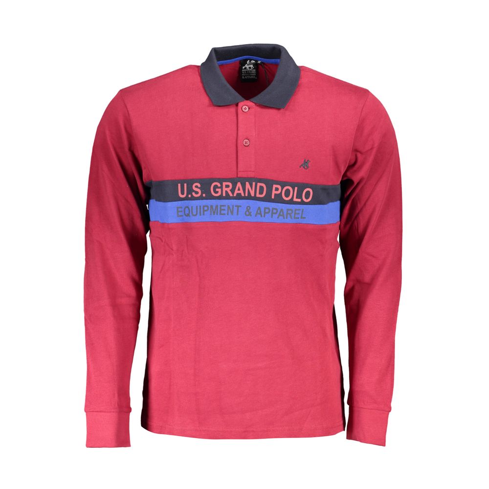 US Grand Polo Red Cotton Polo Shirt