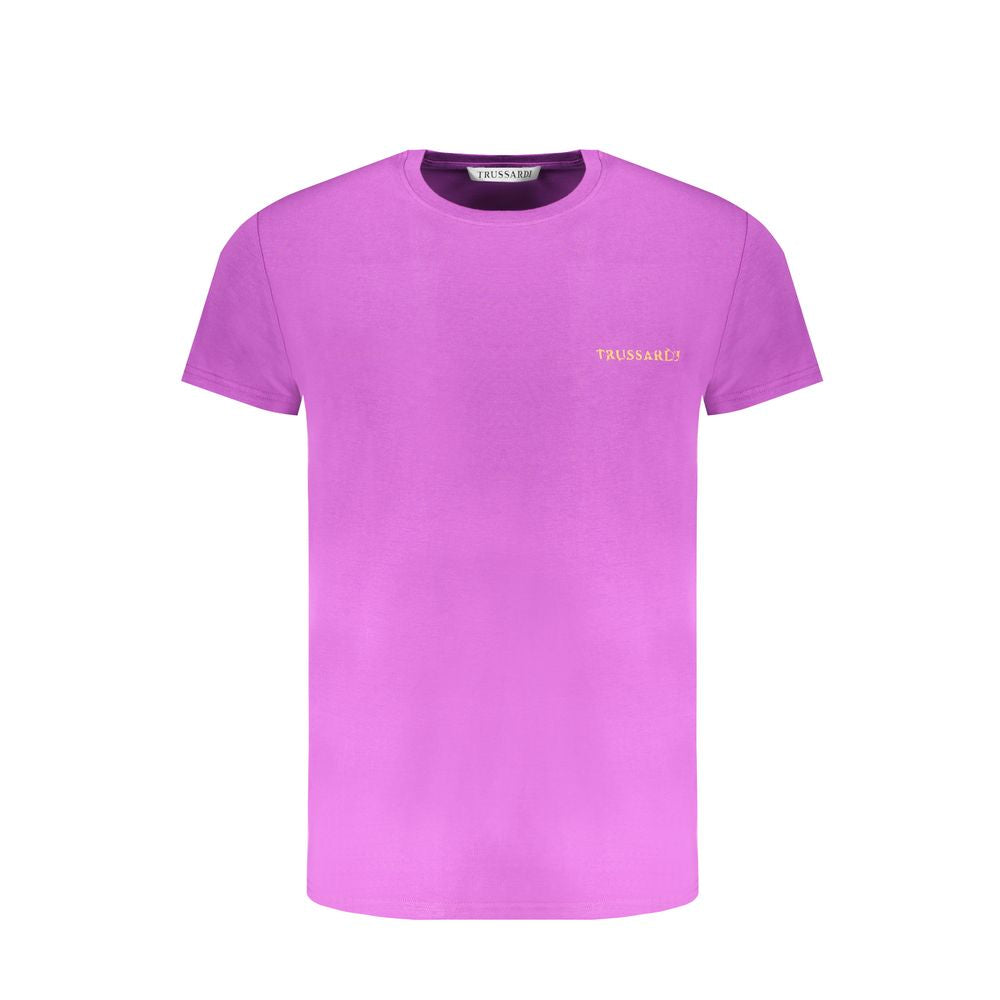 Trussardi Lila T-Shirt aus Baumwolle