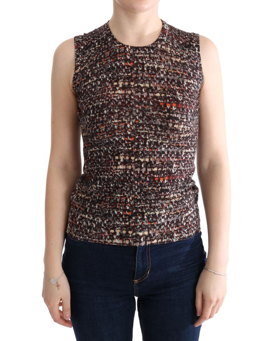 Dolce &amp; Gabbana sleeveless multicolor wool knit top