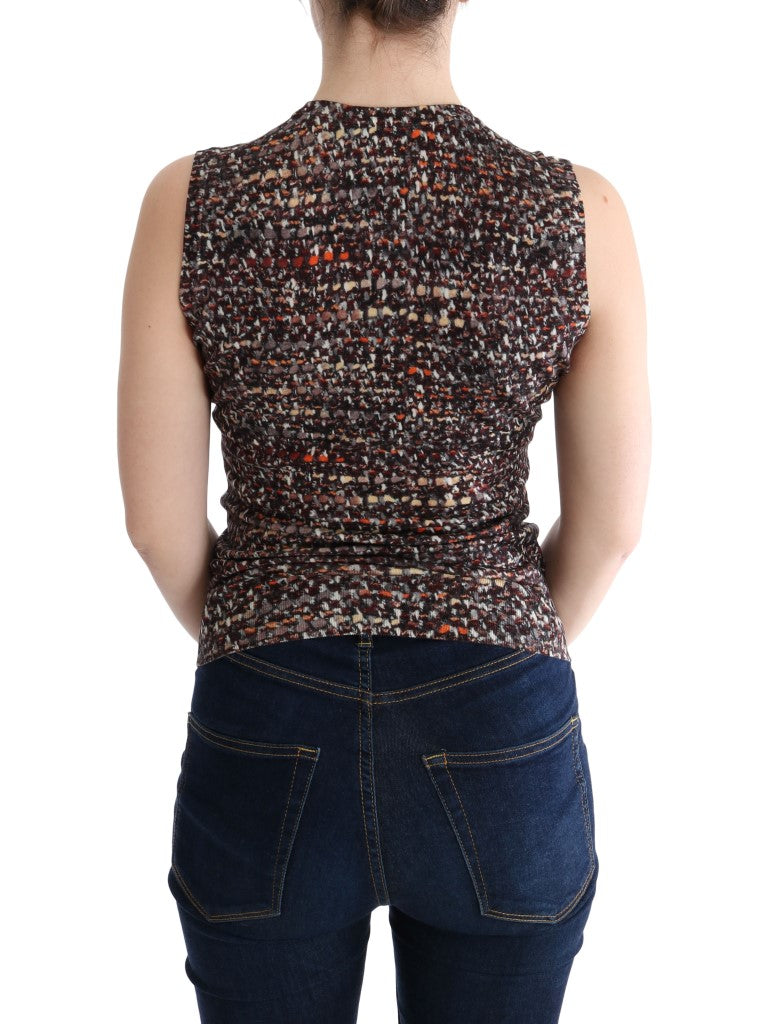 Dolce &amp; Gabbana sleeveless multicolor wool knit top