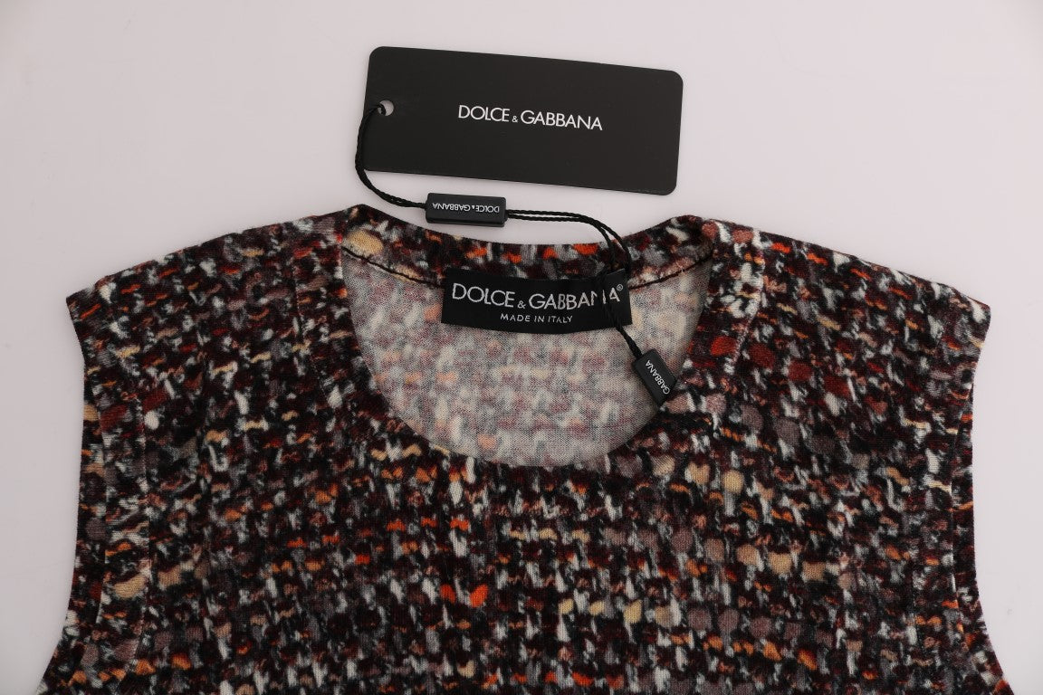 Dolce &amp; Gabbana sleeveless multicolor wool knit top