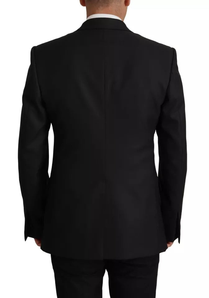 Dolce &amp; Gabbana Black Polyester Single Breasted Blazer Jacket