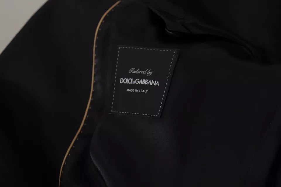 Dolce &amp; Gabbana Black Polyester Single Breasted Blazer Jacket