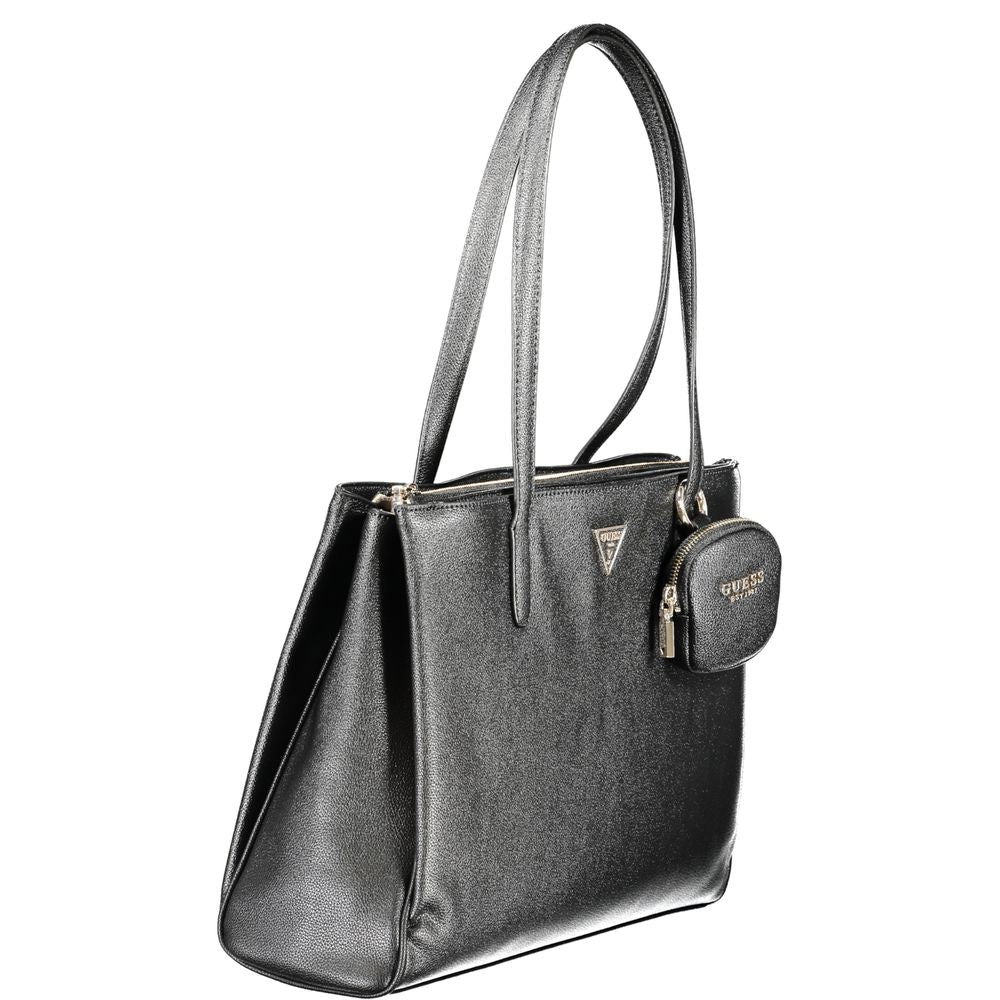 Guess Jeans Schwarze Polyethylen-Handtasche