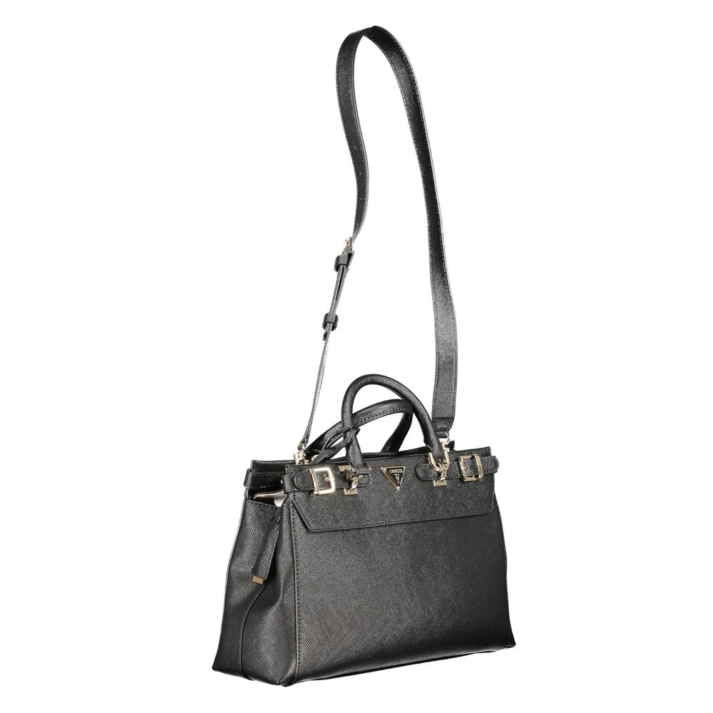 Guess Jeans Schwarze Polyethylen-Handtasche