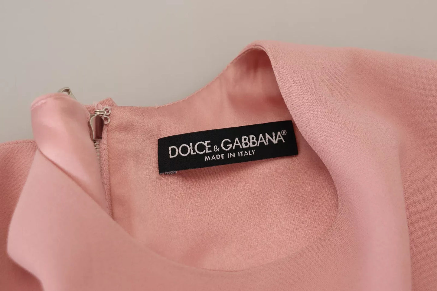 Dolce &amp; Gabbana Pink A-line 3/4 sleeve viscose dress