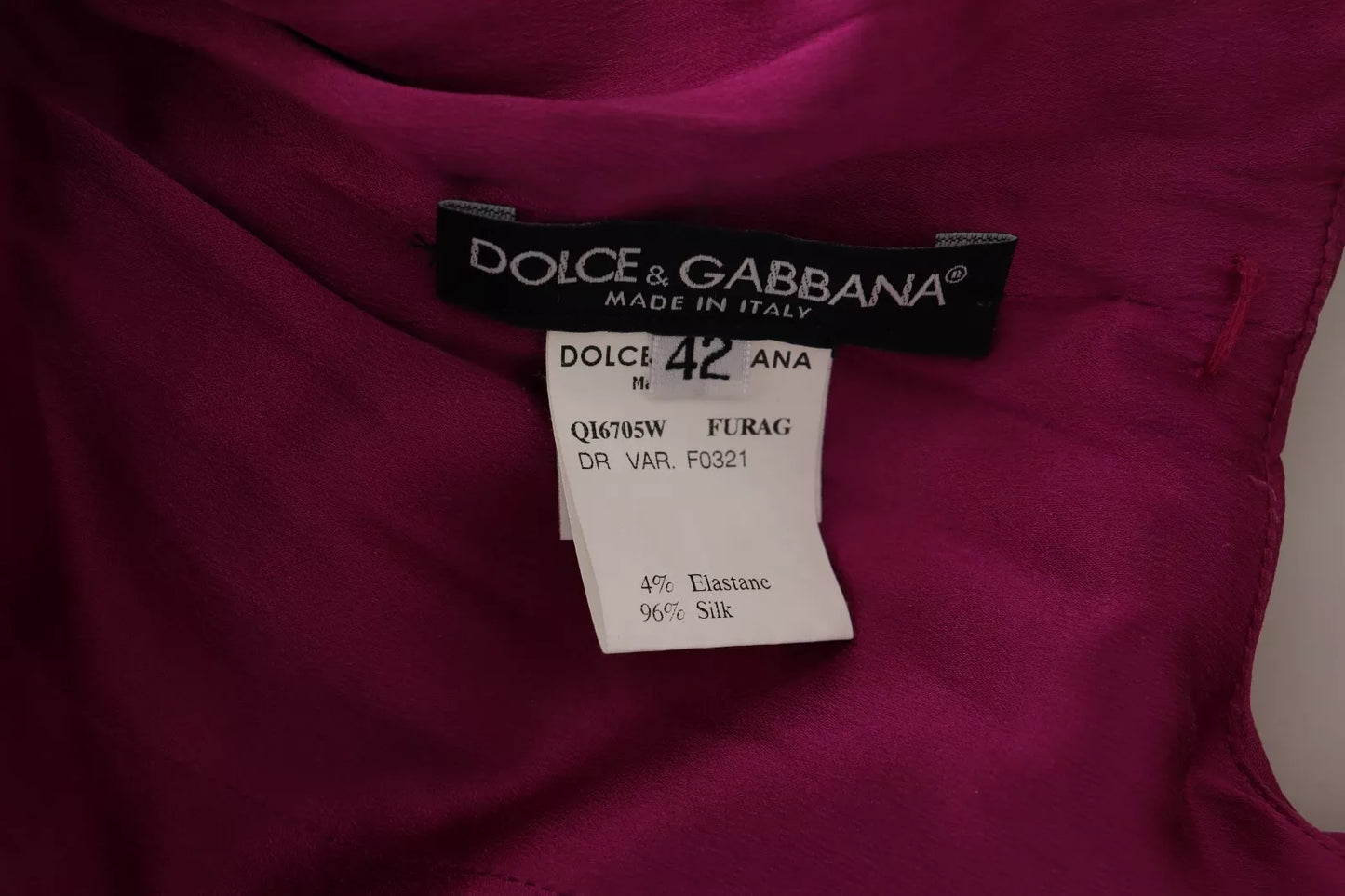 Dolce & Gabbana Etuikleid Meerjungfrau Fuchsia Seiden-Stretch-Kleid