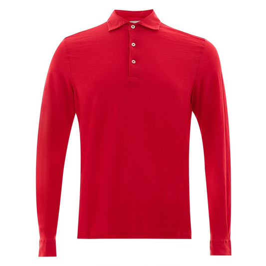 Gran Sasso Fuchsia polo shirt made of Italian cotton