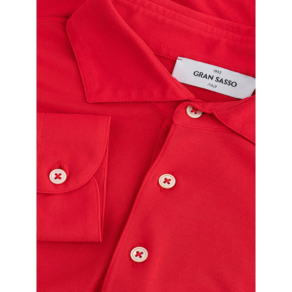 Gran Sasso Fuchsia polo shirt made of Italian cotton