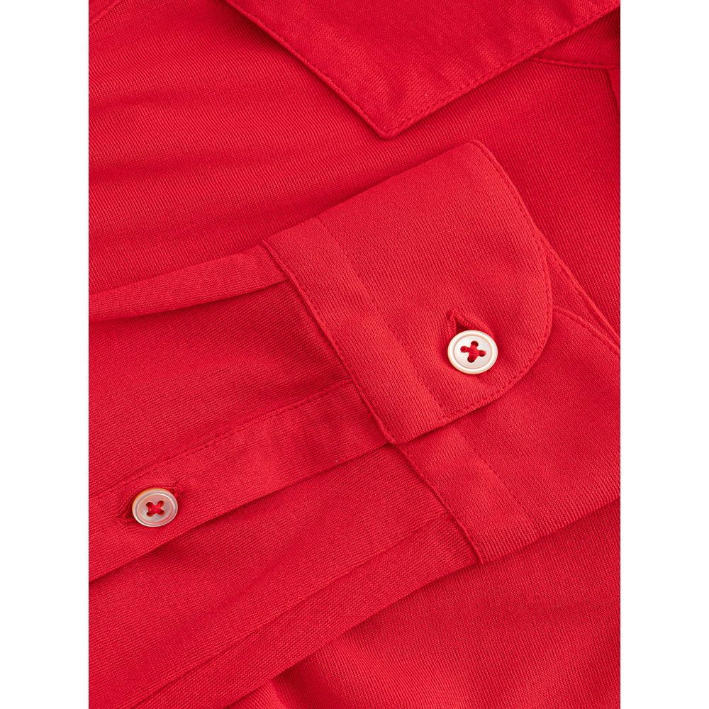 Gran Sasso Fuchsia polo shirt made of Italian cotton