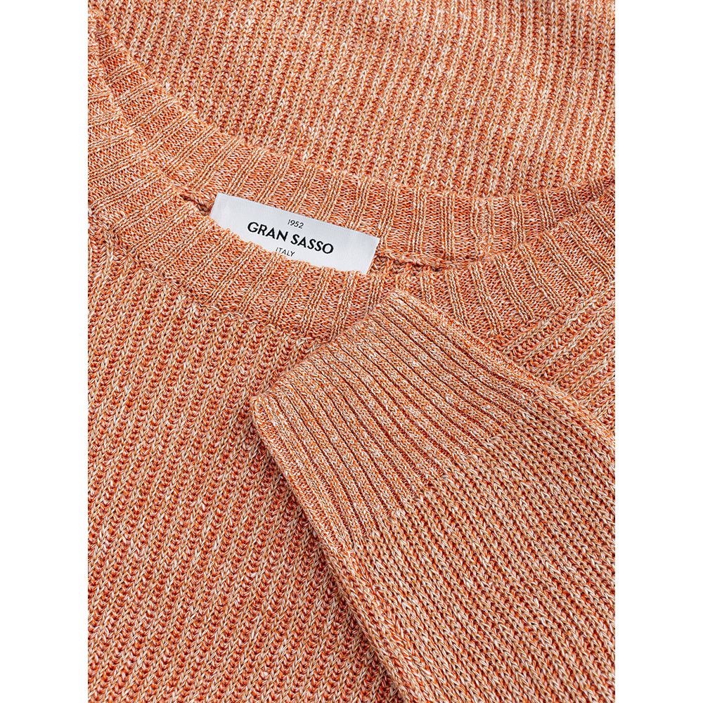 Gran Sasso Orange linen-cotton blend sweater