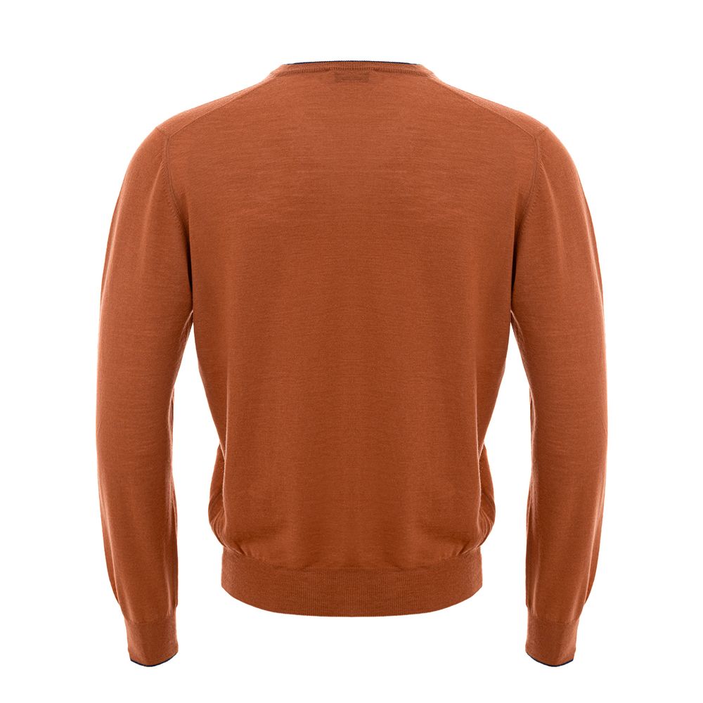 Gran Sasso Chic orange wool sweater for sophisticated men