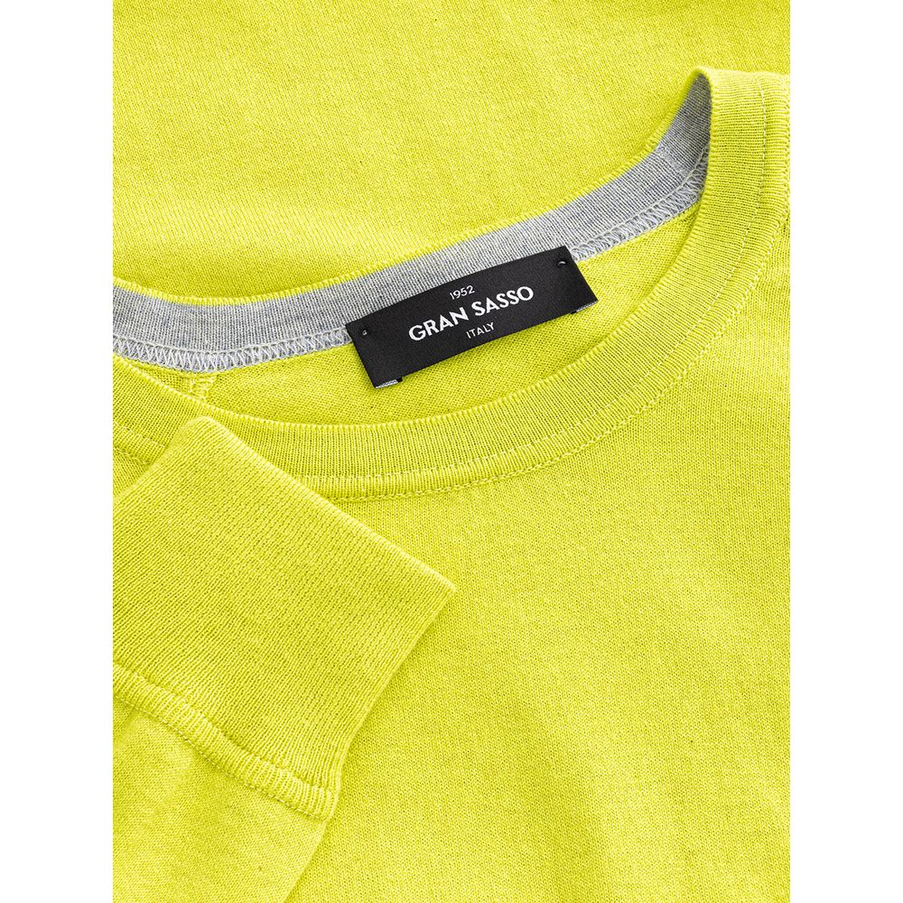 Gran Sasso Sunny Yellow sweater made of Italian cotton