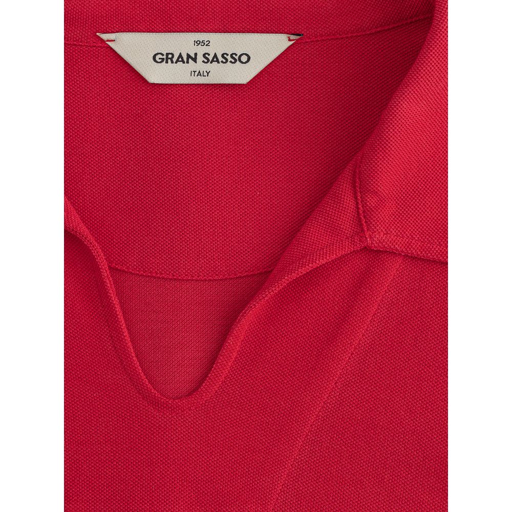 Gran Sasso Fuchsia cotton polo Elegance