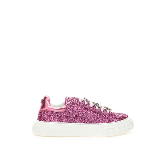 Casadei Fuchsia Leather Sneakers