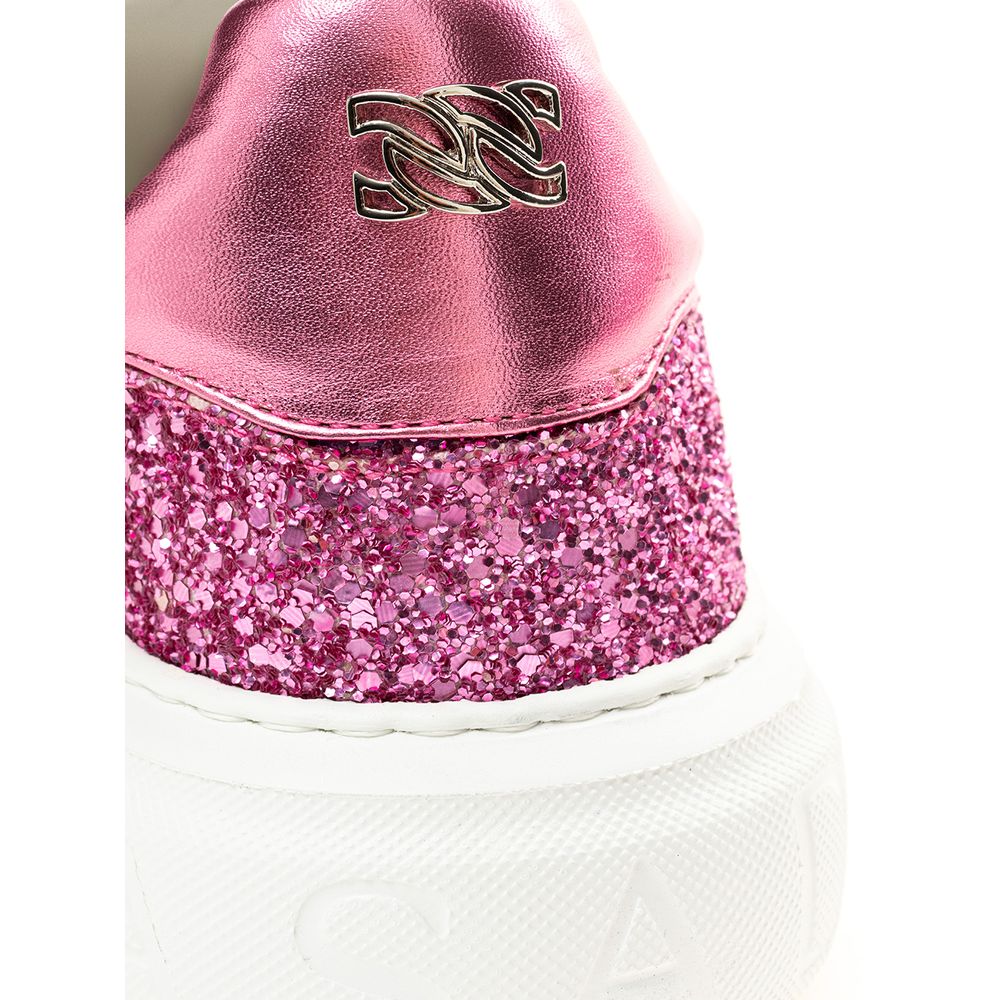 Casadei Fuchsia Leather Sneakers