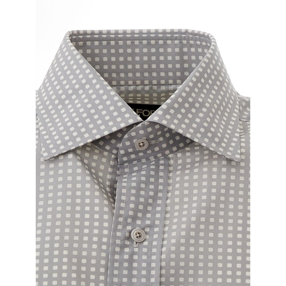 Tom Ford Elegant Gray Cotton Shirt for Men