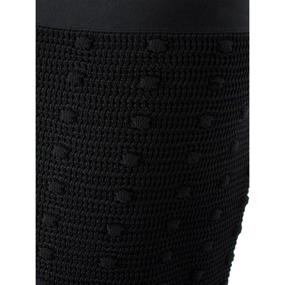 Bottega Veneta Elegant black cotton skirt