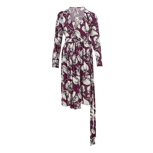 Lardini Elegant purple viscose dress