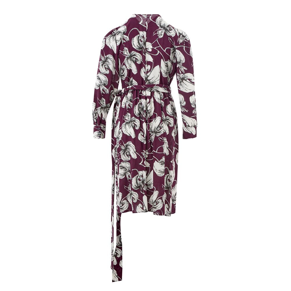 Lardini Elegant purple viscose dress