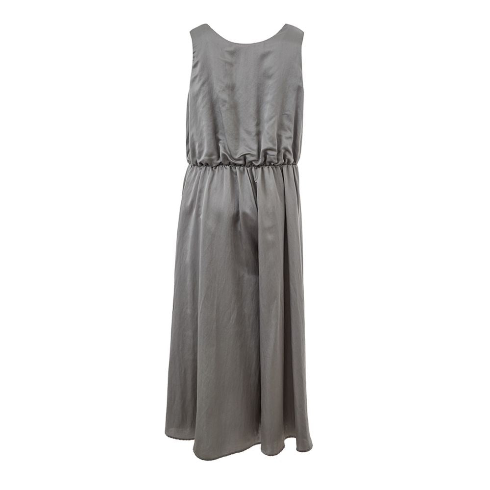 Lardini Elegant grey silk dress - Timeless elegance