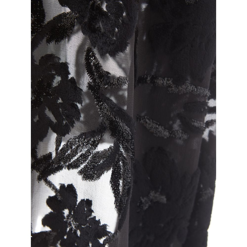 Lardini Elegant Black Viscose Dress