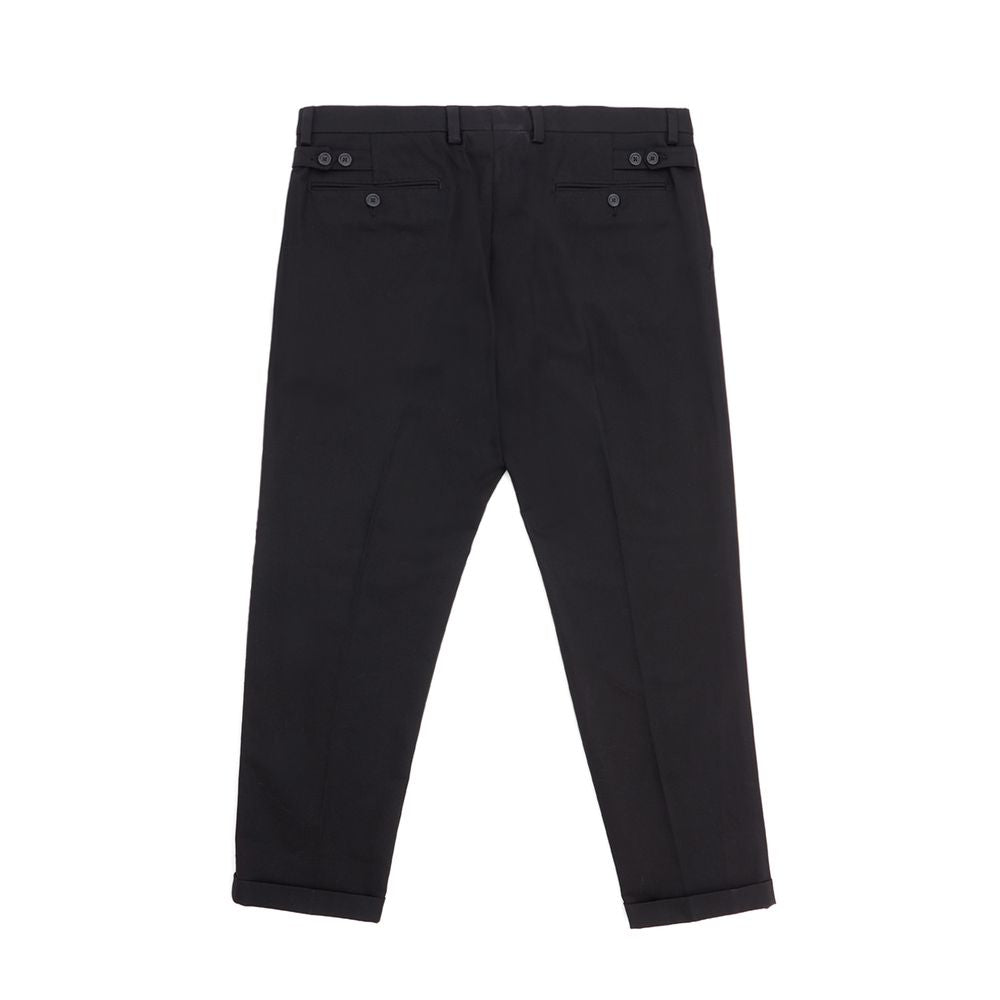 Dolce &amp; Gabbana Elegant Black Cotton Pants for Men