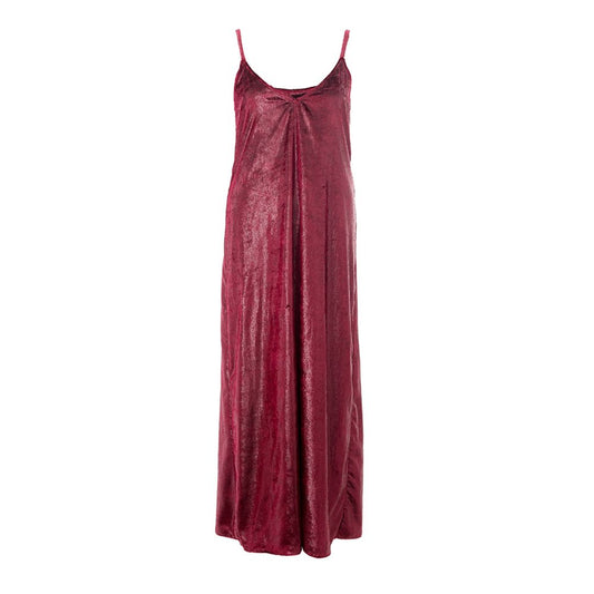 Elegant burgundy polyester dress from Lardini