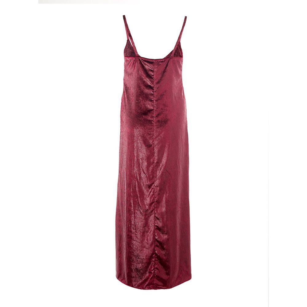 Elegant burgundy polyester dress from Lardini