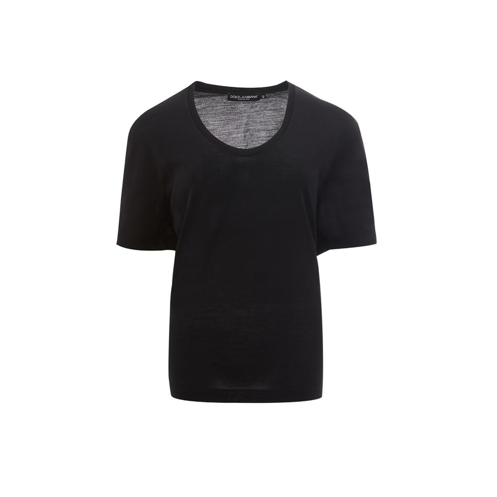 Dolce &amp; Gabbana Elegant black cotton top for fashion-conscious women