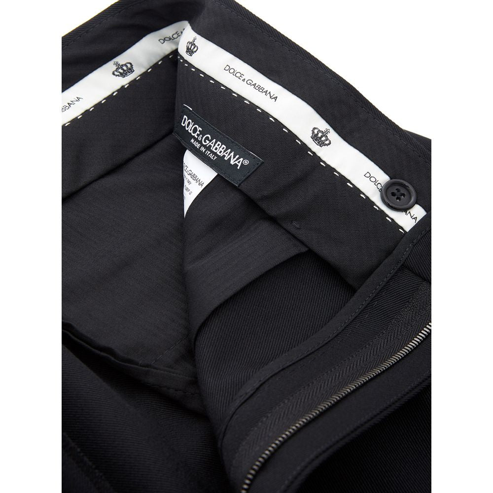 Dolce &amp; Gabbana Elegant Black Polyester Pants for Men