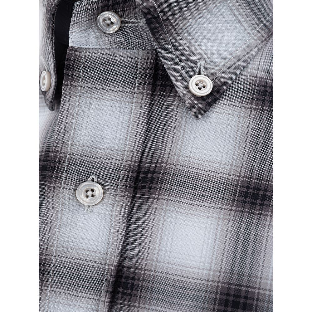 Tom Ford Elegant gray cotton men's shirt