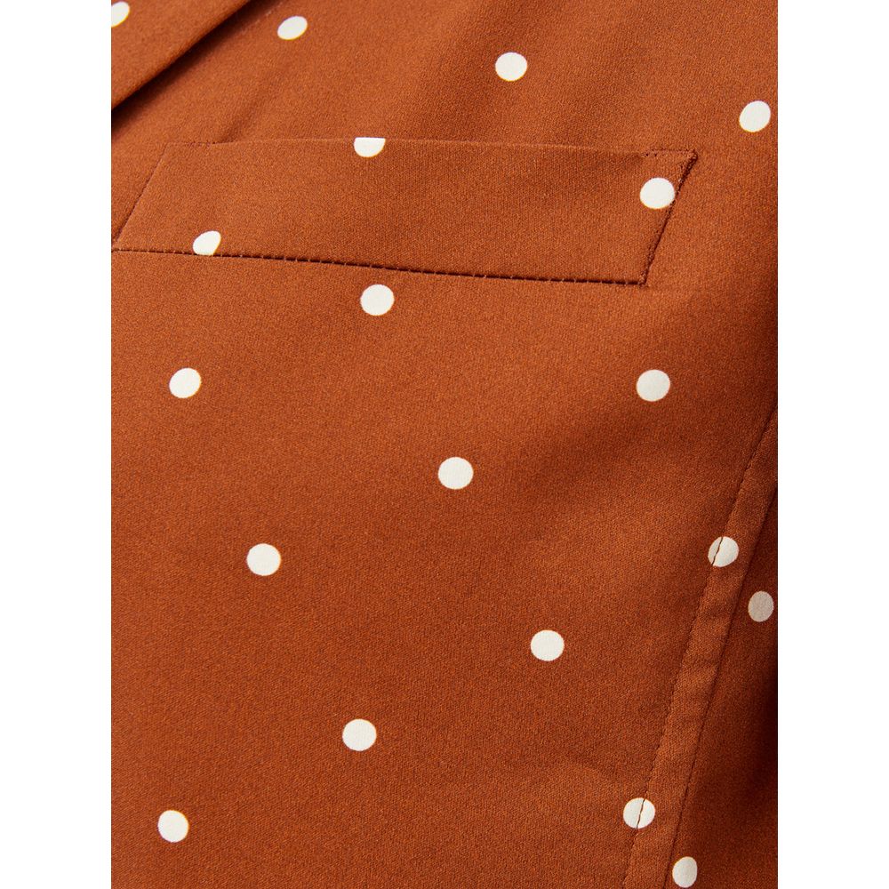 Lardini Chic brown cotton jacket for the modern woman