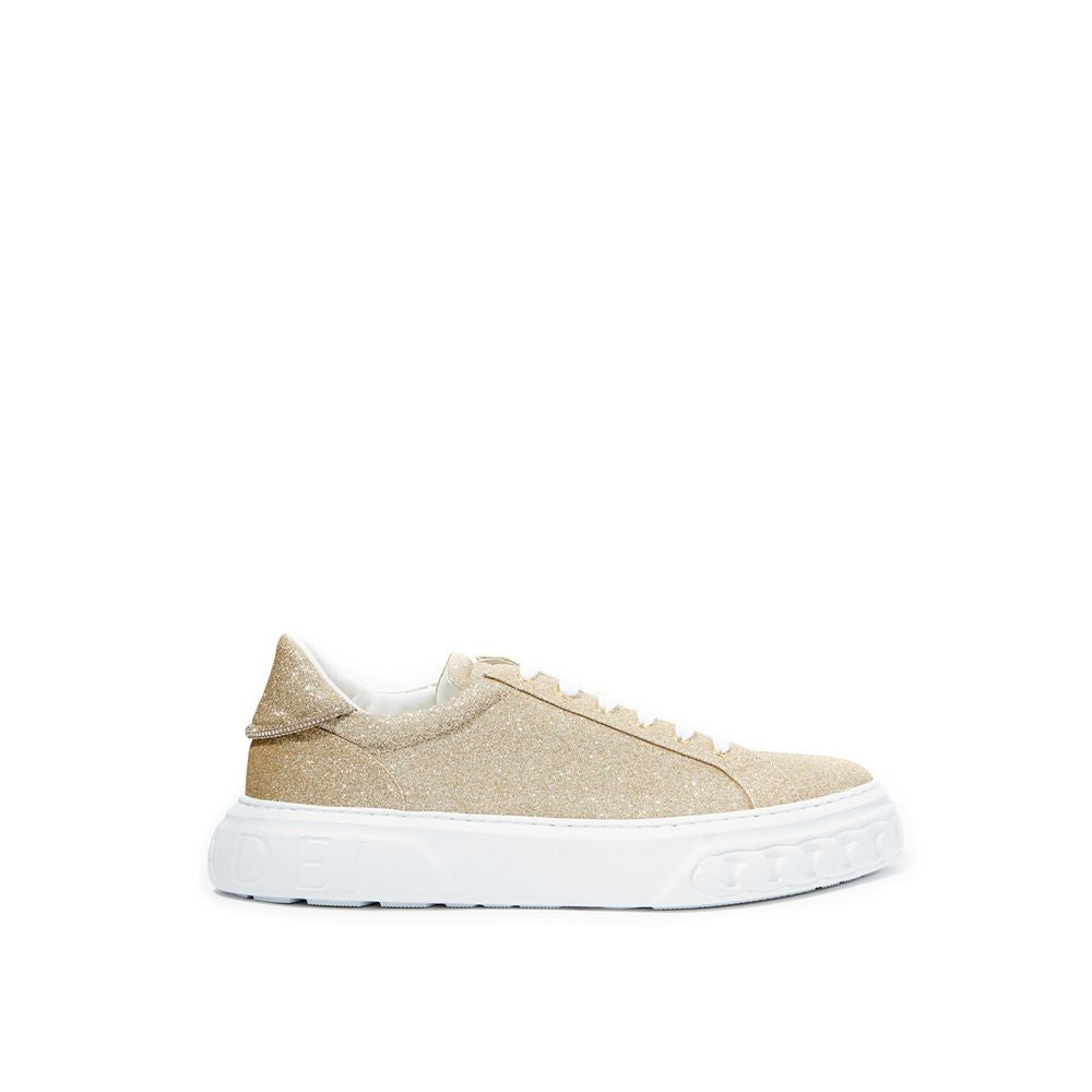 Casadei Elegant leather sneakers in gold