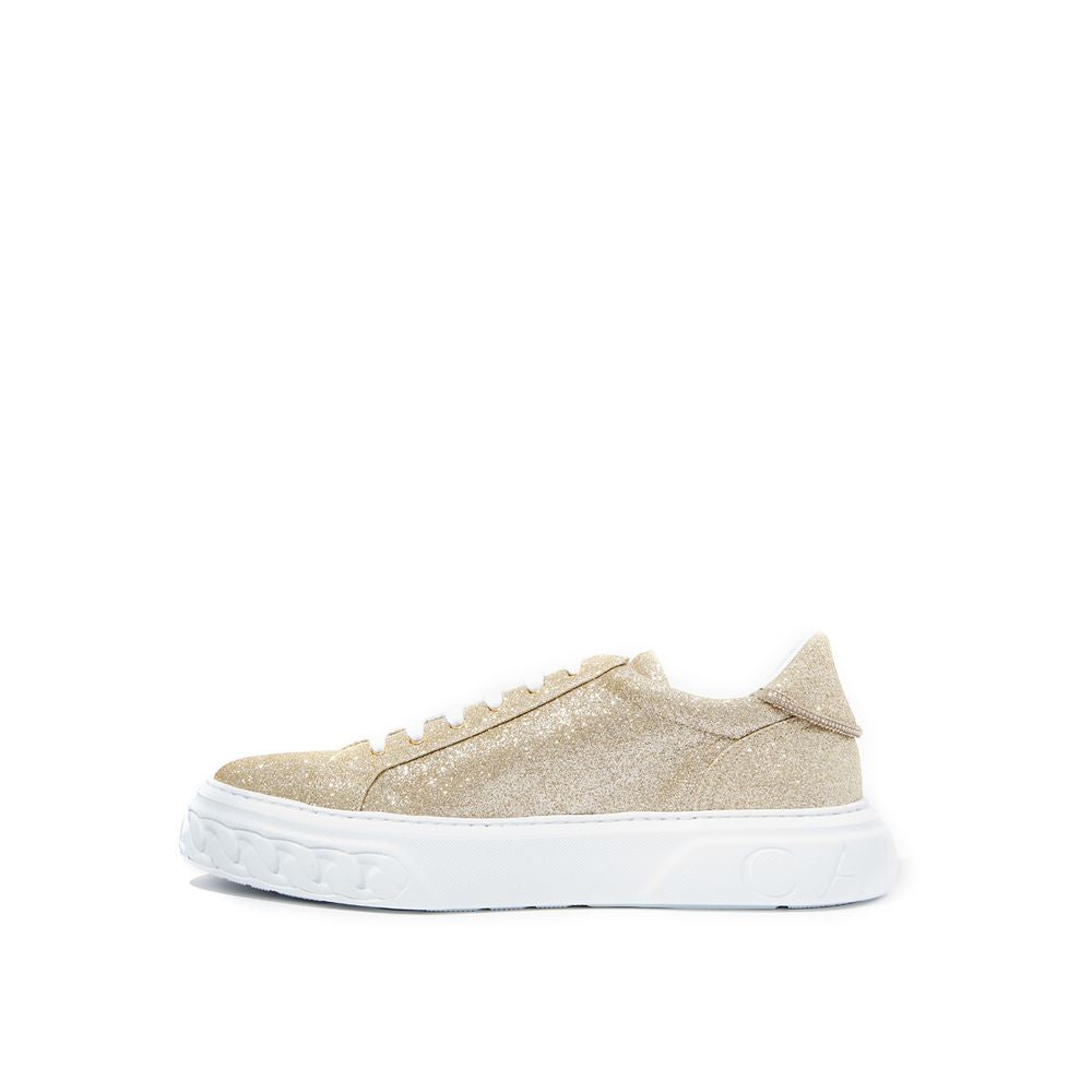 Casadei Elegant leather sneakers in gold